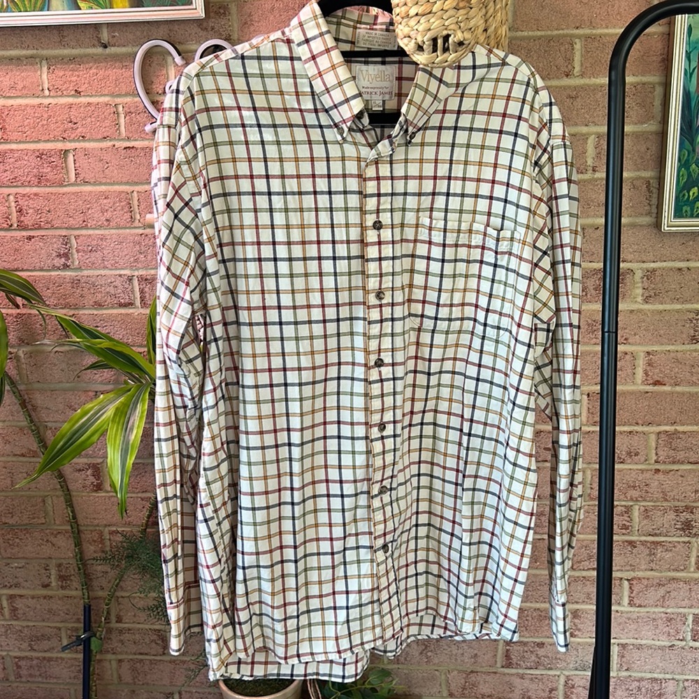 Viyella Patrick James Long Sleeve Shirt Plaid Fall